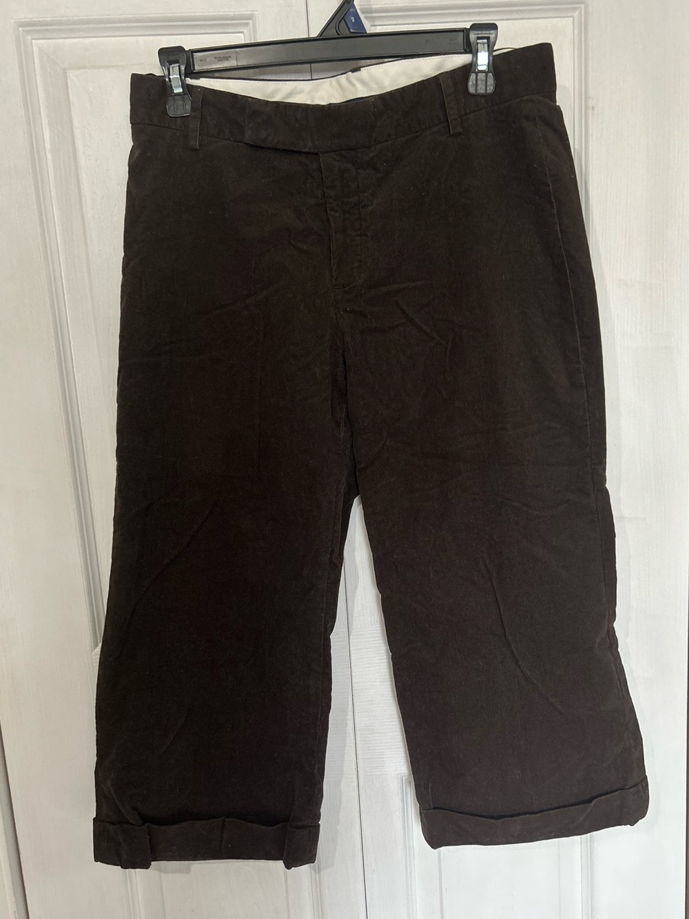 GAP Dark Brown Corduroy Cropped Pants size 8